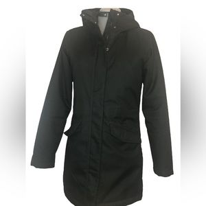 Lole women’s all weather coat dark green wind resistant size XS Fit S like new